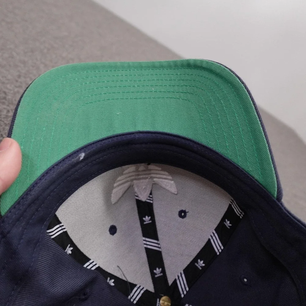 Adidas Hat Cap Snap Back Mens One Size Blue Twill Baseball Trefoil Logo